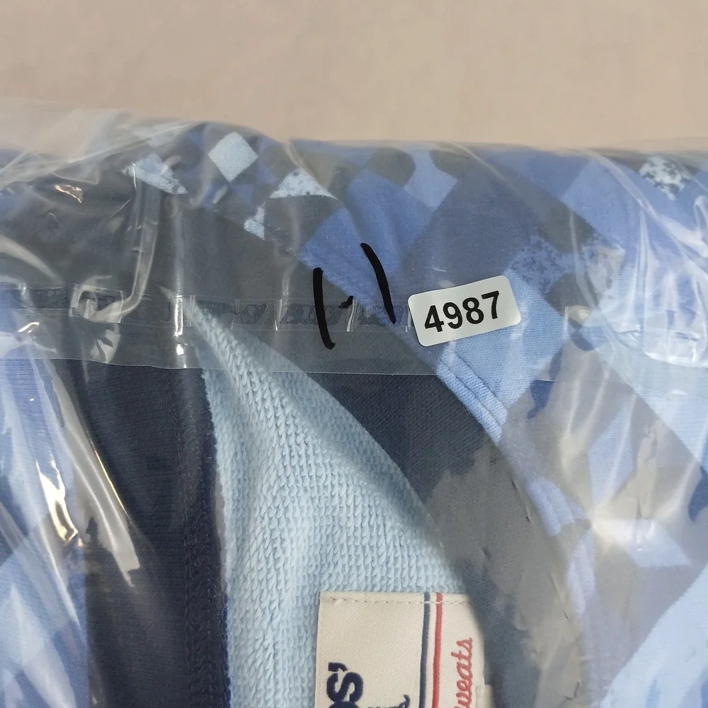Lands End Medium 10-12‎ Womens Sweatshirt Serious Sweats Geometric 20x26